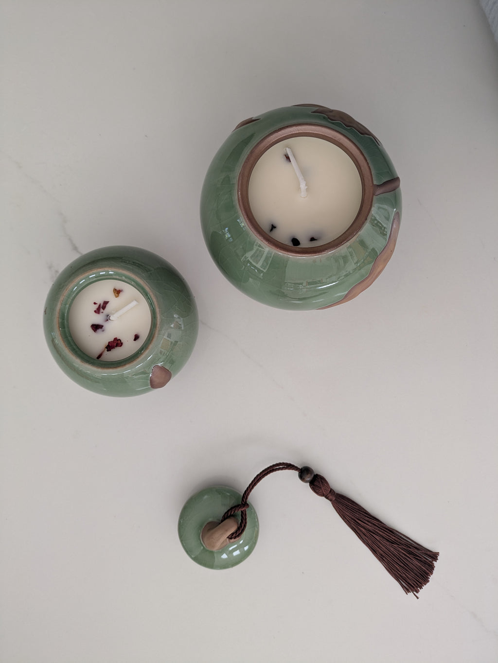 All natural double- layer candle