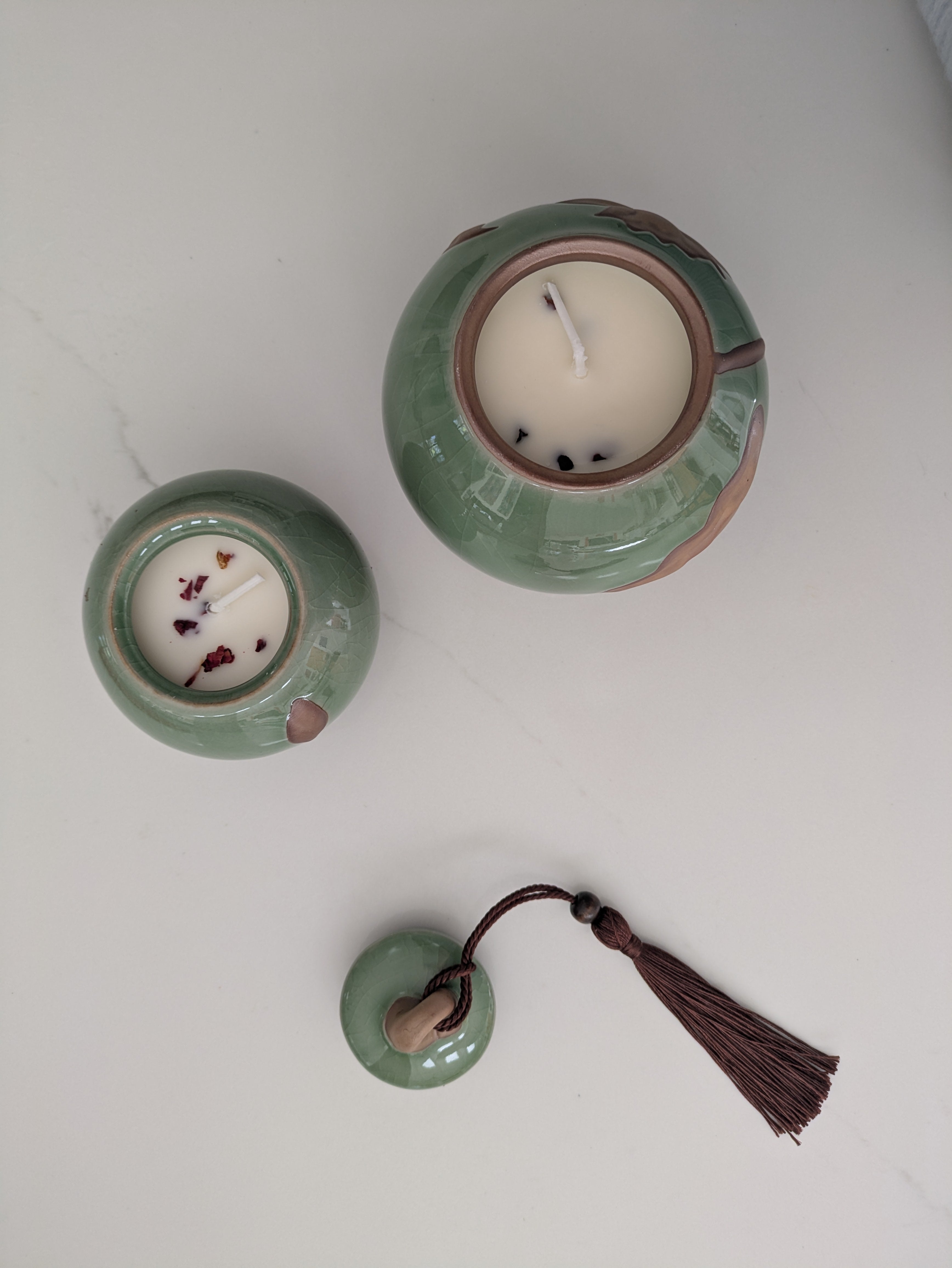 All natural double- layer candle